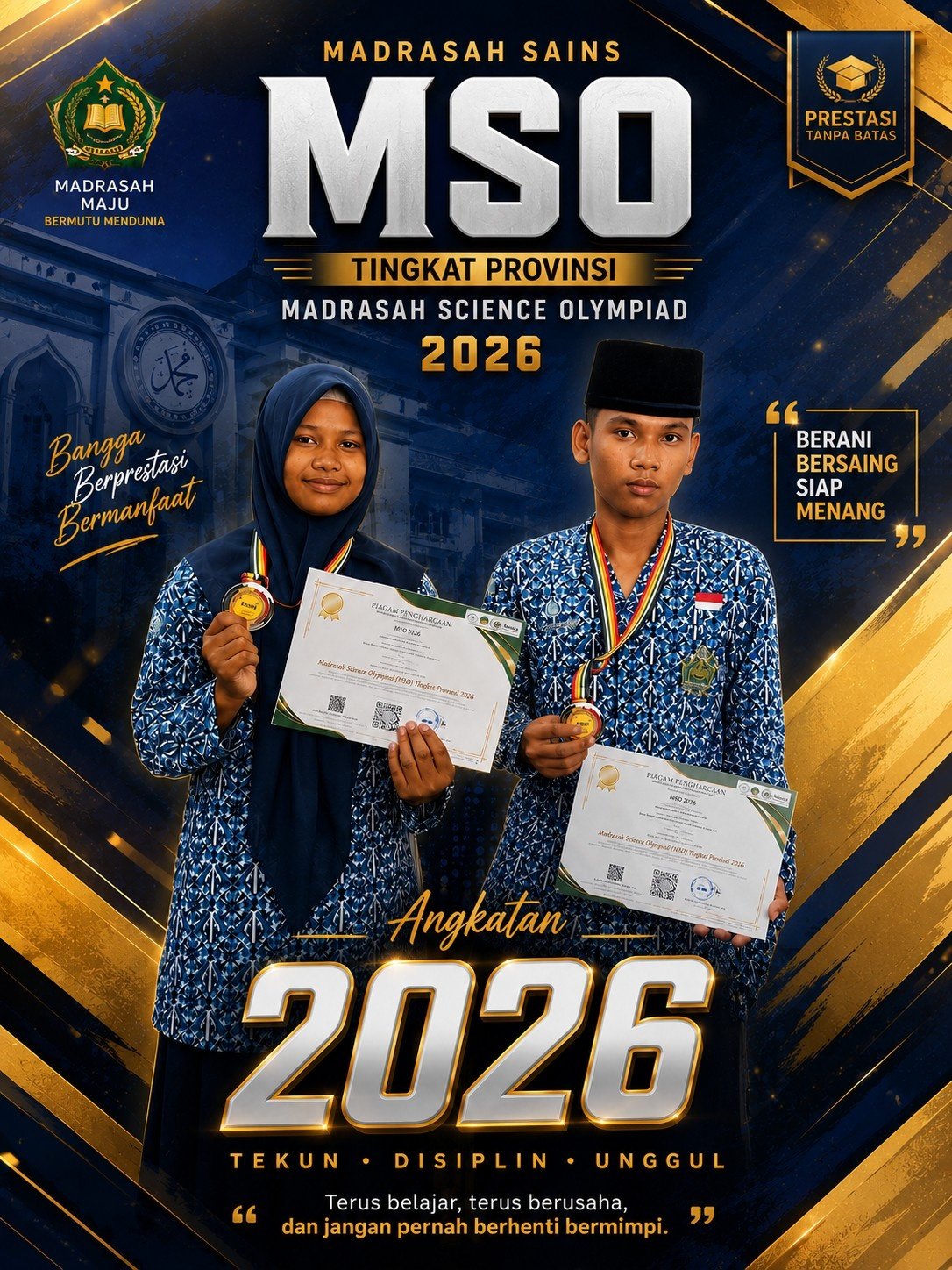 Murid MTsN 1 Padang Lawas Utara Raih Medali Perunggu pada Ajang MSO Tingkat Provinsi Sumatera Utara 2026